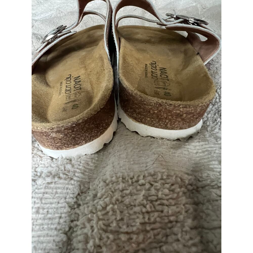 NAOT Santa Barbara Women's Sz 40 / 9 Rose Gold Leather Sandals Slide Shoe Boho - Picture 4 of 6